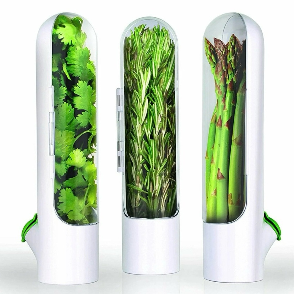 White Plastic Herb Food Storage Container (3 Count) NWT - Picture 11 of 11